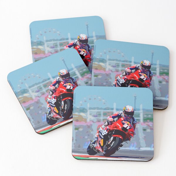 Item preview, Pedro Acosta on his 2024 MotoGP motorcycle from the front watercolor designed and sold by Rodissimus1984.
