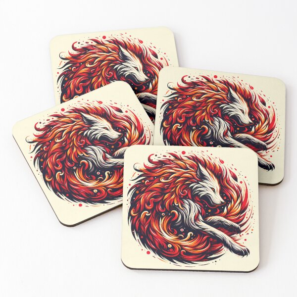 Item preview, Fire Lava Wolf, Ai Generated Art  designed and sold by ACC .