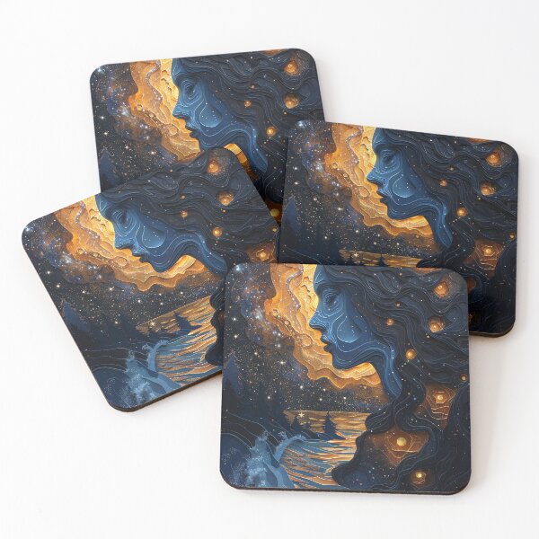 Item preview, Water Goddess at Night Papercut designed and sold by OccultDreams.