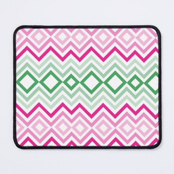 Item preview,  Green and Pink zigzag pattern  designed and sold by mndesignworx.
