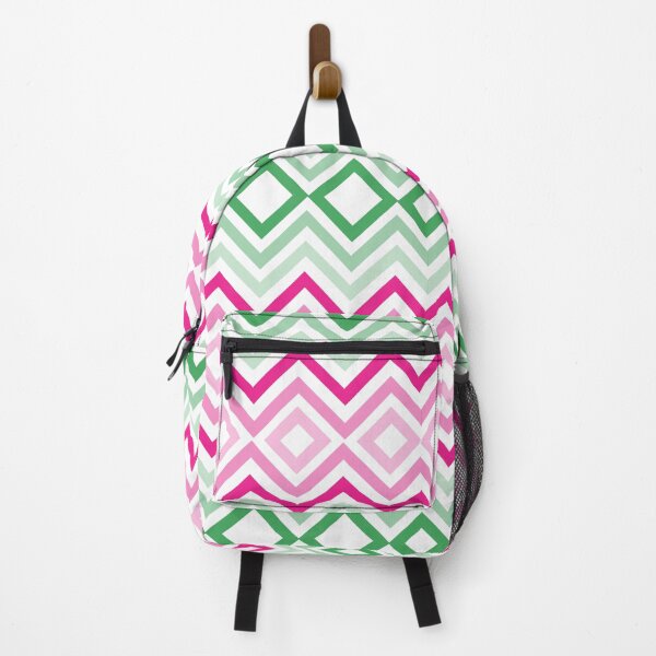 Item preview,  Green and Pink zigzag pattern  designed and sold by mndesignworx.