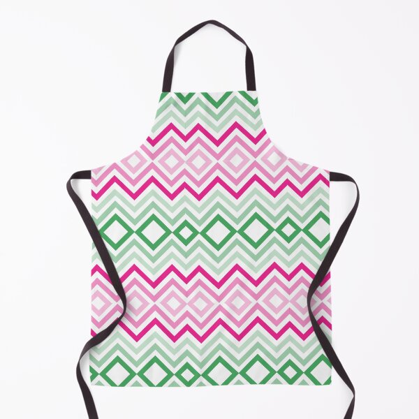Item preview,  Green and Pink zigzag pattern  designed and sold by mndesignworx.