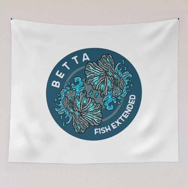 Item preview, green blue Beta fish twins Stickers designed and sold by mndesignworx.