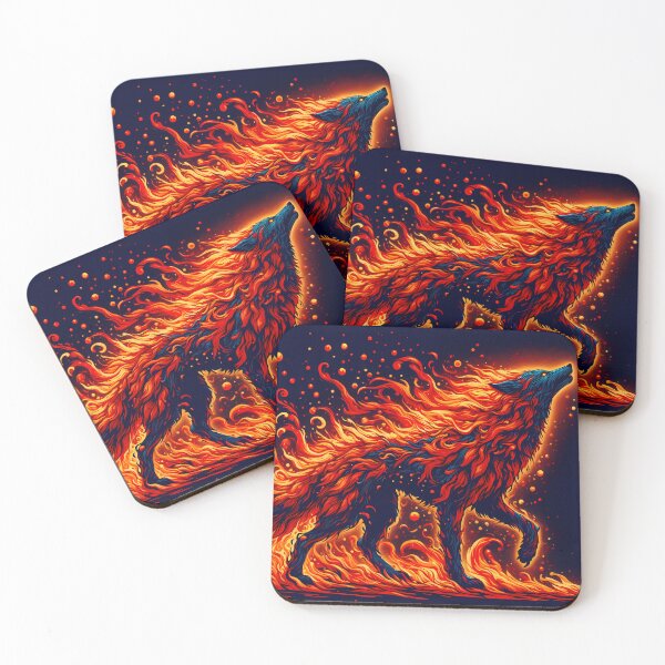 Item preview, Fire Lava Wolf, Ai Generated Art  designed and sold by ACC .