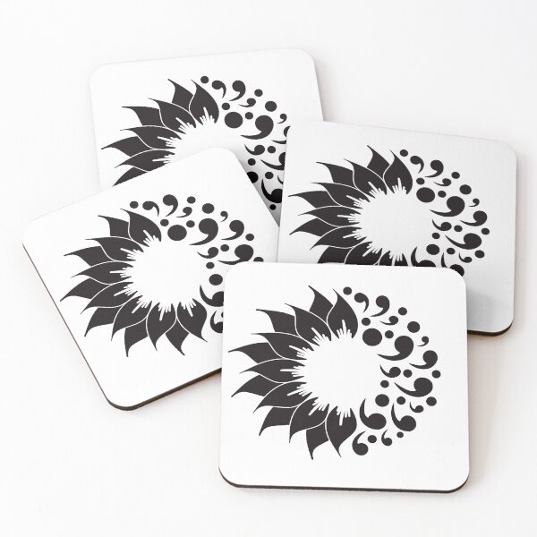 Item preview, Semicolon Flower , suicide prevention Project designed and sold by Kondi-Art.