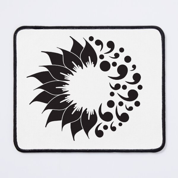 Item preview, Semicolon Flower , suicide prevention Project designed and sold by Kondi-Art.