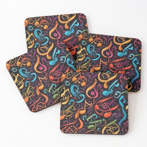 Item preview, Musical notes flowing pattern print design  designed and sold by Anshu3813.