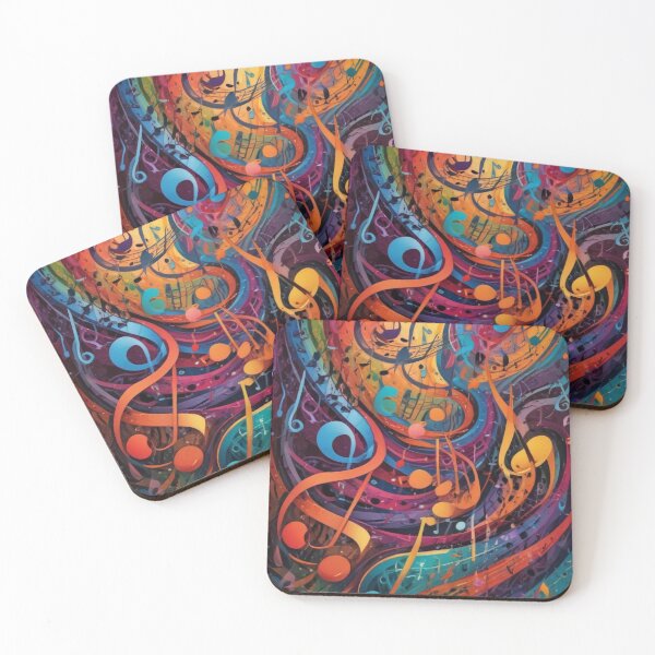 Item preview, Musical notes flowing pattern print design  designed and sold by Anshu3813.
