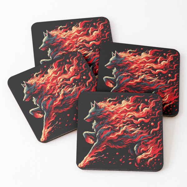 Item preview, Graceful Fire Lava Wolf , Ai Generated Art  designed and sold by ACC .