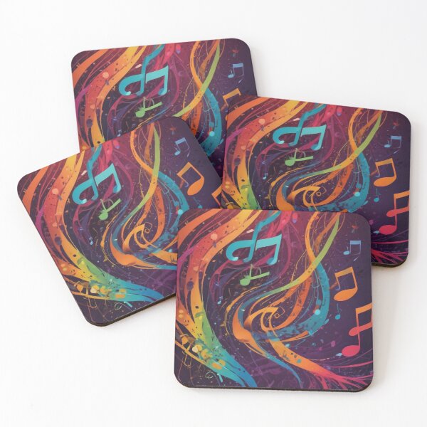 Item preview, Musical notes flowing pattern print design  designed and sold by Anshu3813.