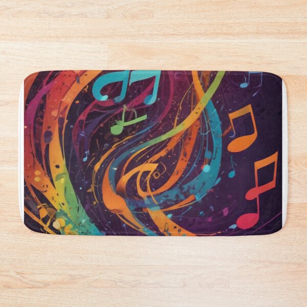 Item preview, Musical notes flowing pattern print design  designed and sold by Anshu3813.