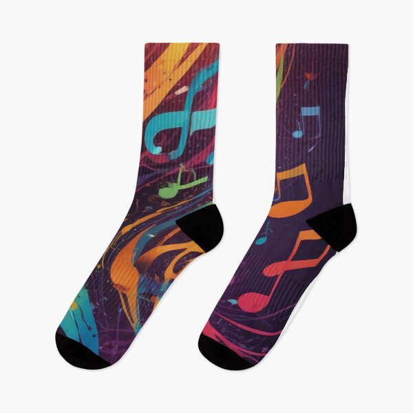 Item preview, Musical notes flowing pattern print design  designed and sold by Anshu3813.