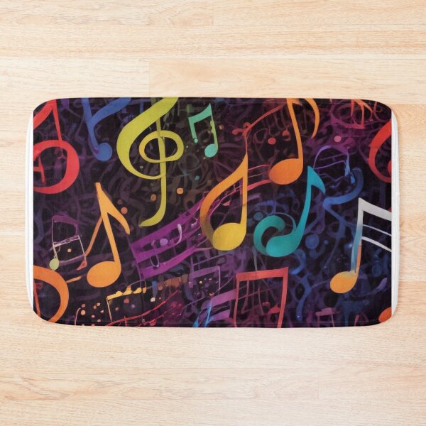 Item preview, Musical notes flowing pattern print design  designed and sold by Anshu3813.