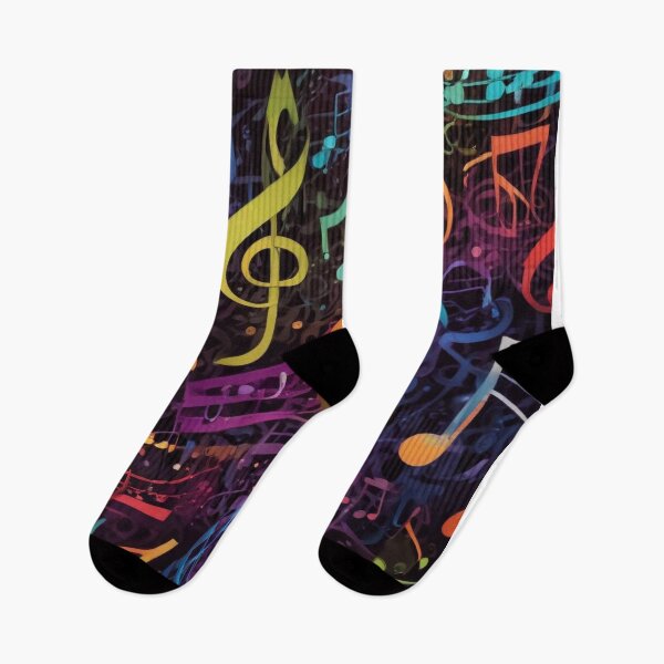 Item preview, Musical notes flowing pattern print design  designed and sold by Anshu3813.