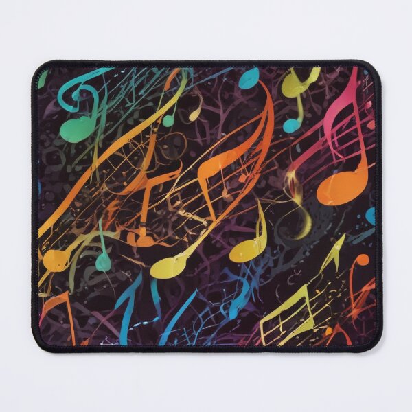 Item preview, Musical notes flowing pattern print design designed and sold by Anshu3813.