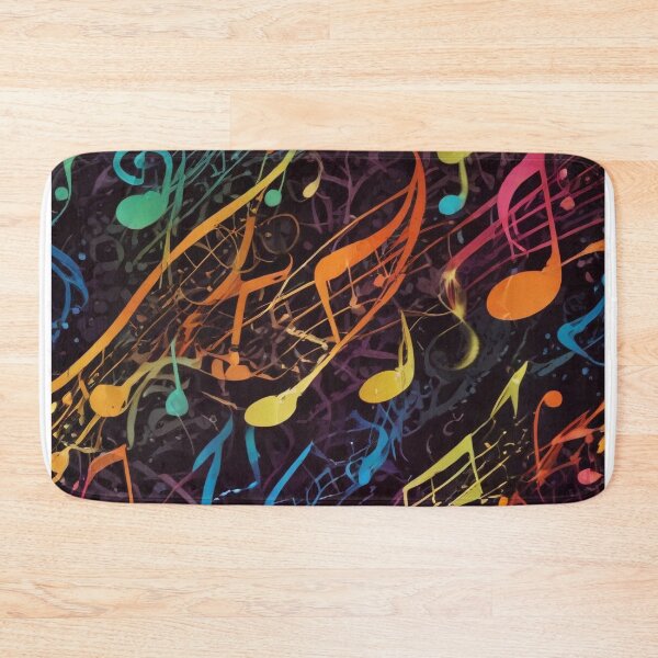Item preview, Musical notes flowing pattern print design  designed and sold by Anshu3813.
