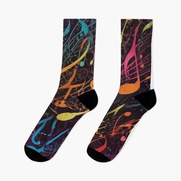 Item preview, Musical notes flowing pattern print design  designed and sold by Anshu3813.