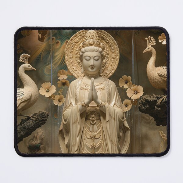 Item preview, White Guanyin Statue designed and sold by OccultDreams.