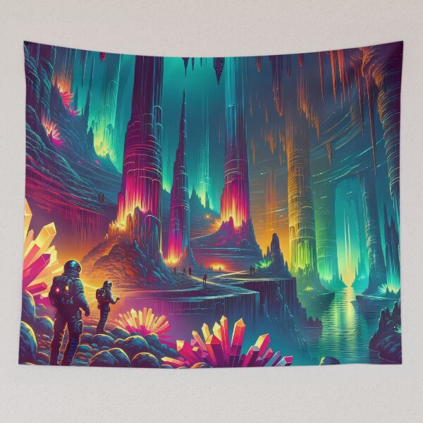Item preview, Alien Crystal Caverns Exploration designed and sold by LivingArtClips.