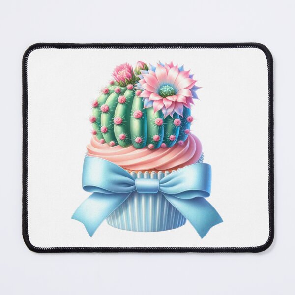 Item preview, Blue Bow Cactus Cupcake designed and sold by CuteseeWootsee.