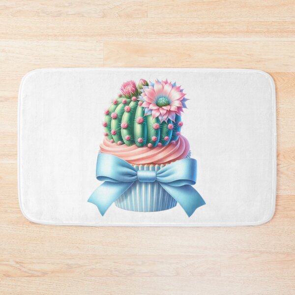 Item preview, Blue Bow Cactus Cupcake designed and sold by CuteseeWootsee.