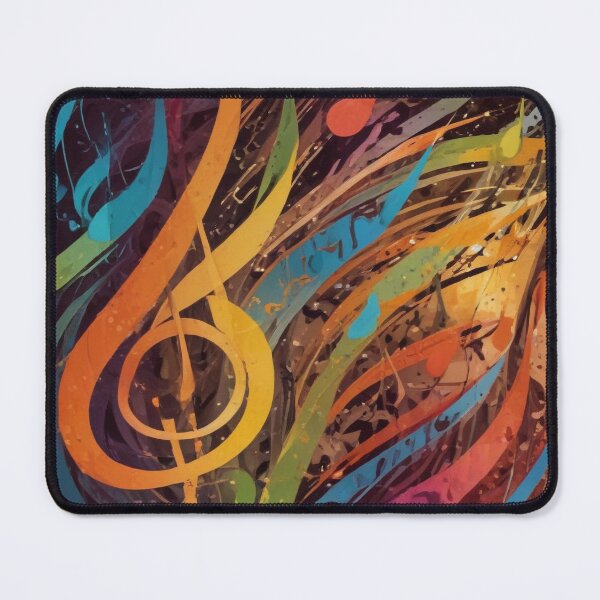 Item preview, Musical notes flowing pattern print design designed and sold by Anshu3813.