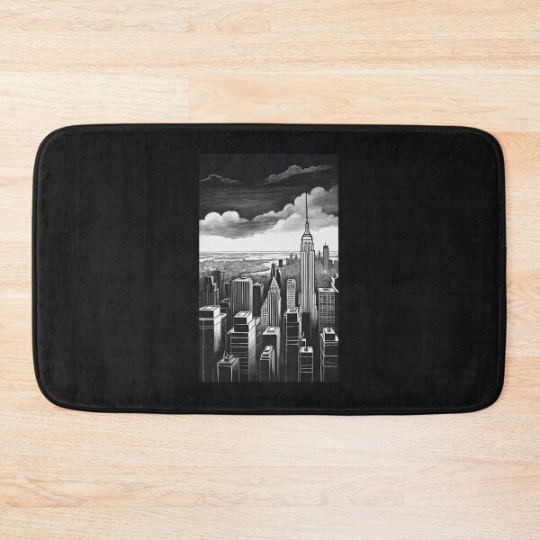 Item preview, Monochrome Metropolis: Captivating Black and White Cityscape designed and sold by KTOShop.
