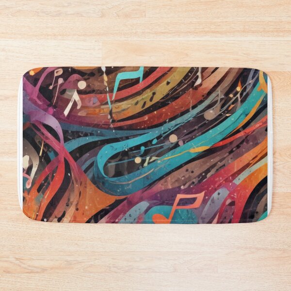 Item preview, Musical notes flowing pattern print design  designed and sold by Anshu3813.