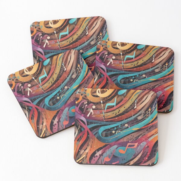Item preview, Musical notes flowing pattern print design  designed and sold by Anshu3813.