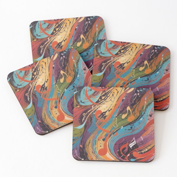 Item preview, Musical notes flowing pattern print design  designed and sold by Anshu3813.