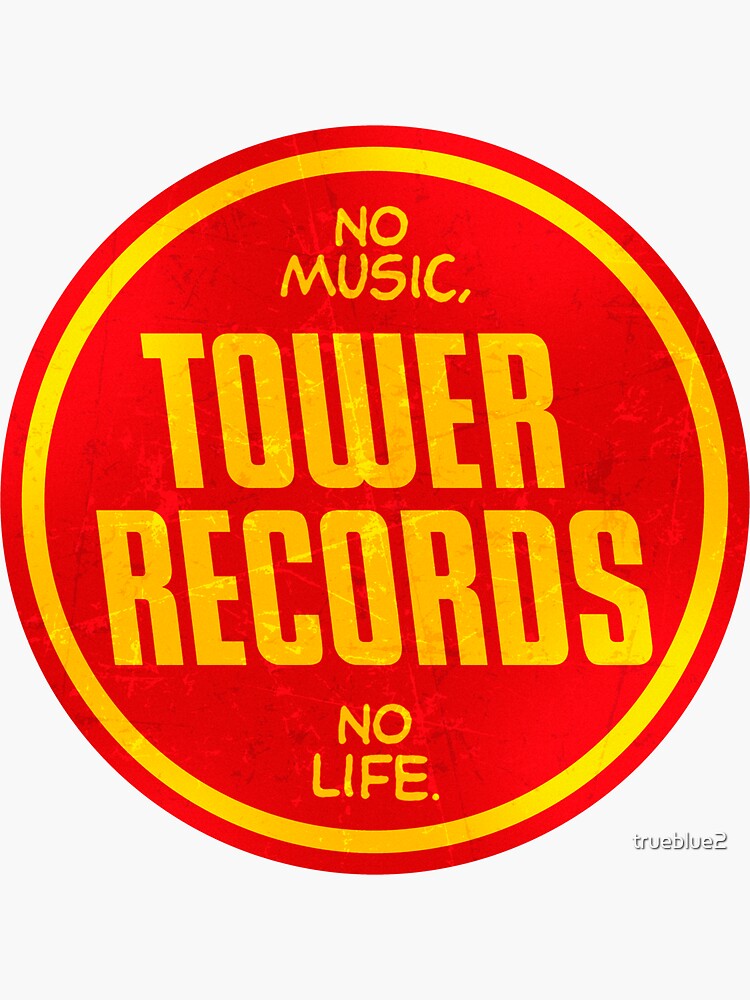 "Tower Records vintage" Sticker by trueblue2 Redbubble