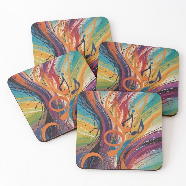 Item preview, Musical notes flowing pattern print design  designed and sold by Anshu3813.