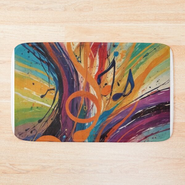 Item preview, Musical notes flowing pattern print design  designed and sold by Anshu3813.