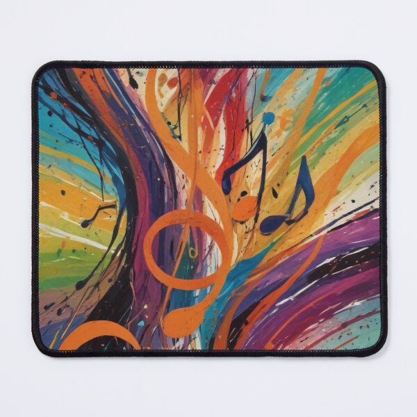 Item preview, Musical notes flowing pattern print design designed and sold by Anshu3813.