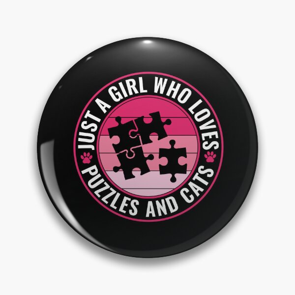 Item preview, Just a Girl Who Loves Puzzles and Cats Women Jigsaw Puzzle designed and sold by BlueBerry-Pengu.