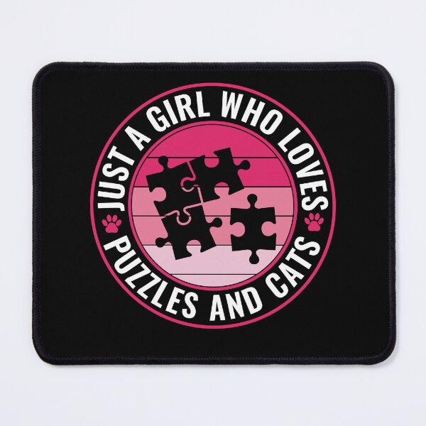 Item preview, Just a Girl Who Loves Puzzles and Cats Women Jigsaw Puzzle designed and sold by BlueBerry-Pengu.