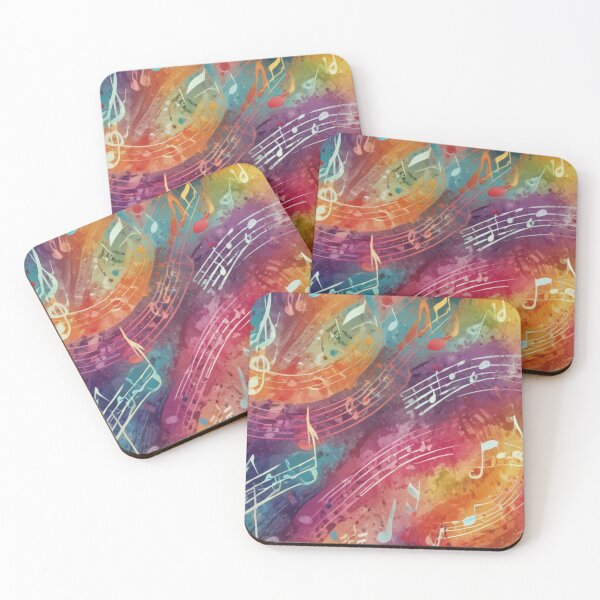 Item preview, Musical notes flowing pattern print design  designed and sold by Anshu3813.