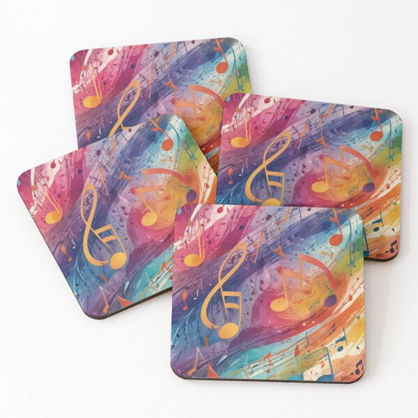 Item preview, Musical notes flowing pattern print design  designed and sold by Anshu3813.