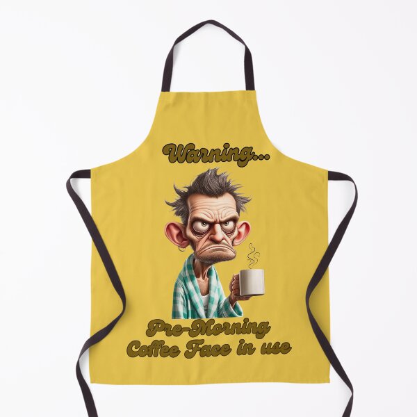 Item preview, Warning, Pre-Morning Coffee Face in use, humorous coffee lover's design designed and sold by Jim Stephens.