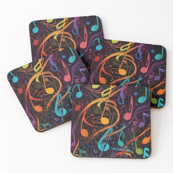 Item preview, Musical notes flowing pattern print design  designed and sold by Anshu3813.