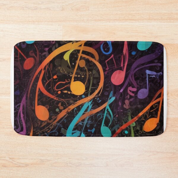 Item preview, Musical notes flowing pattern print design  designed and sold by Anshu3813.