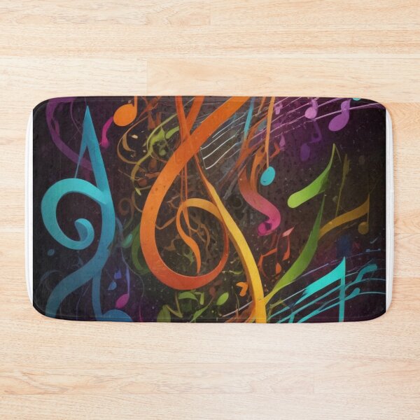 Item preview, Musical notes flowing pattern print design  designed and sold by Anshu3813.