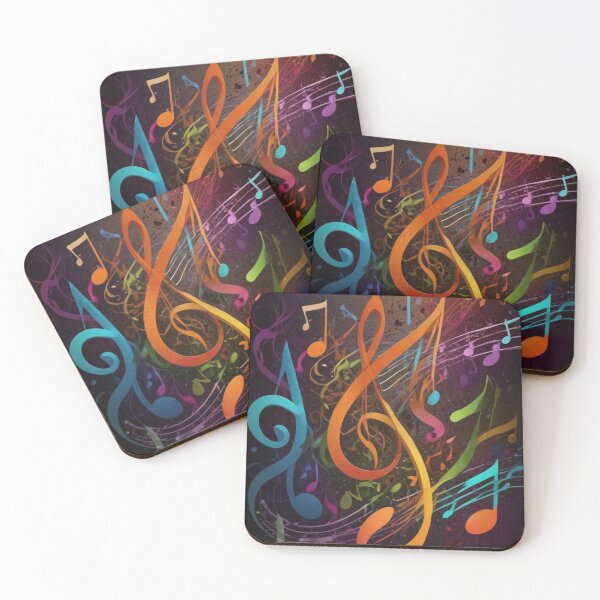 Item preview, Musical notes flowing pattern print design  designed and sold by Anshu3813.