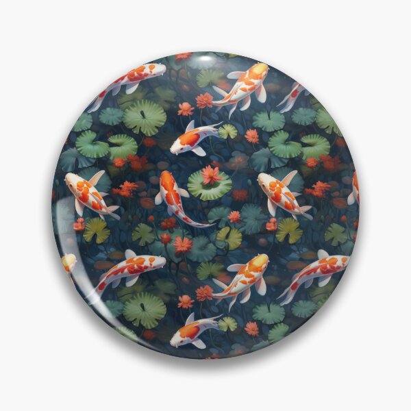 Item preview,  Japanese carp in a pond with water lilies. Goldfish in a body of water. designed and sold by SculpterioShop.