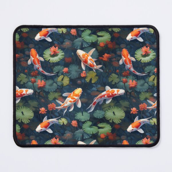 Item preview, Japanese carp in a pond with water lilies. Goldfish in a body of water. designed and sold by SculpterioShop.