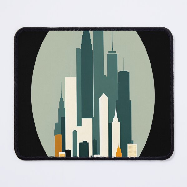 Item preview, Minimalist Cityscape: Simple Round Urban View designed and sold by KTOShop.