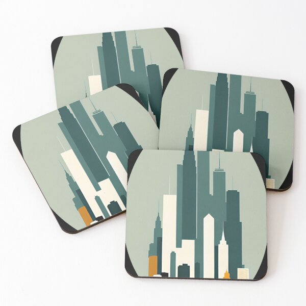 Item preview, Minimalist Cityscape: Simple Round Urban View designed and sold by KTOShop.