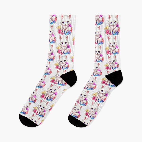 Item preview, Cute Colorful Wolf Dog Art With Flowers Simple Style Pink Little Baby, anime designed and sold by Cr320.