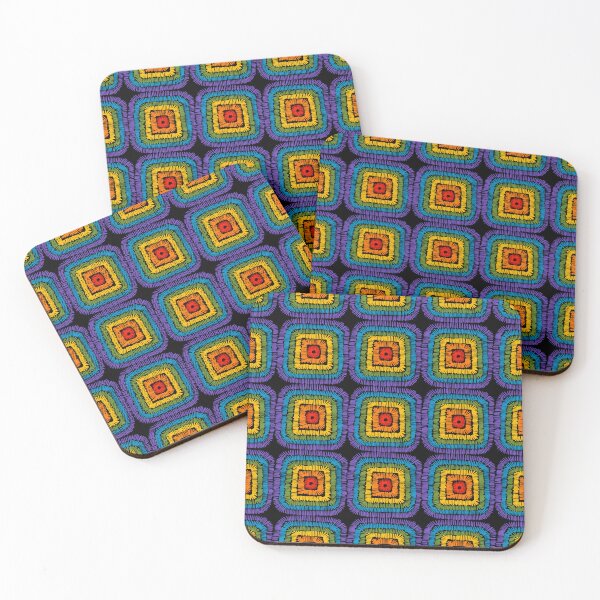 Item preview, Seamless geometrical square vector pattern, satin stitch embroidery designed and sold by Familyshmot.