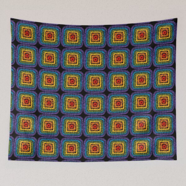Item preview, Seamless geometrical square vector pattern, satin stitch embroidery designed and sold by Familyshmot.